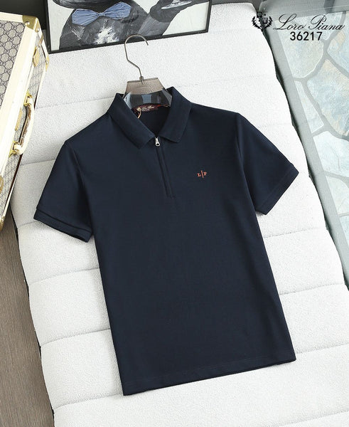 Men’s Premium  Half-Zip Polo T-Shirt Classic Smart Casual Style