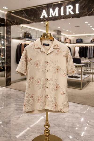 Luxury Thread floral  Short Sleeve Shirt Premium Casual Summer Shirt