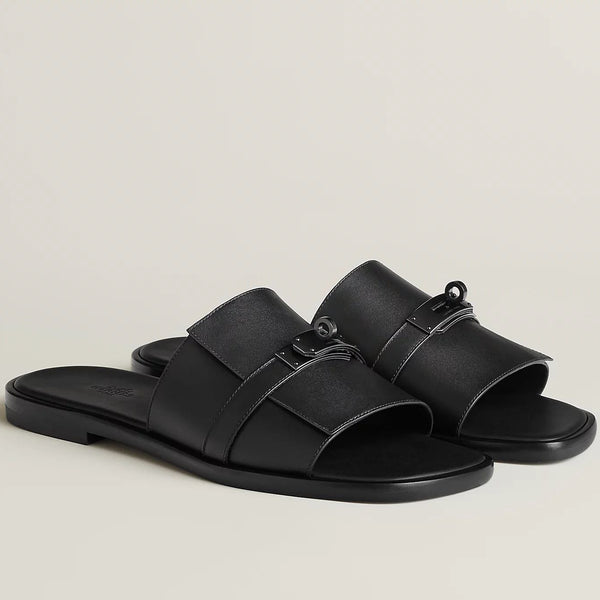 Men’s Stylish Black Slide Sandals Premium Casual Comfort Slippers