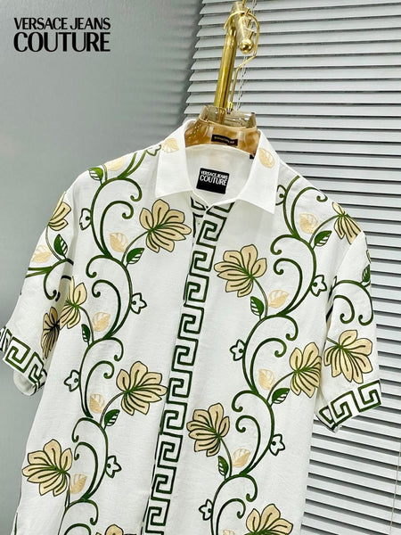 Premium Floral Print Half Sleeve Shirt  Luxury Designer Style