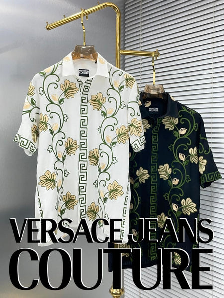 Premium Floral Print Half Sleeve Shirt  Luxury Designer Style