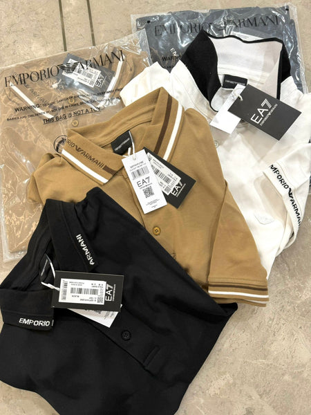Premium EA7 Polo T-Shirt  Luxury Branded Half Sleeve Tee