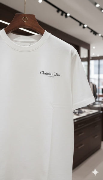 Premium White Designer Oversize Tee  Minimal Signature Style