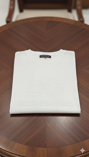 Exclusive White Embroidered  Logo Oversize T-Shirt