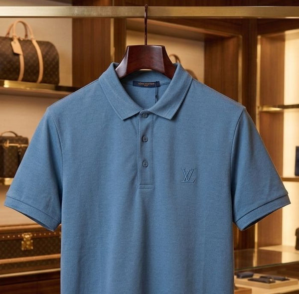 Men’s Premium Sky Blue Polo T-Shirt with Embroidered Logo