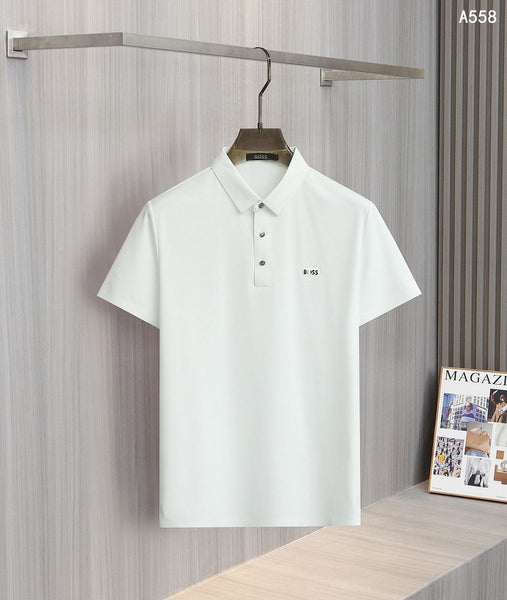 Men’s Premium  Polo T-Shirt  Classic Minimal Logo Casual Wear