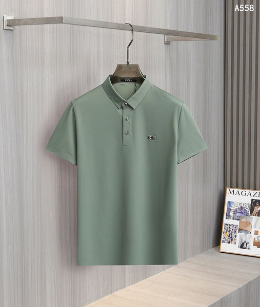 Men’s Premium  Polo T-Shirt  Classic Minimal Logo Casual Wear