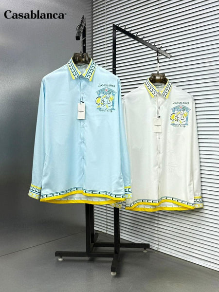 Premium Tennis Club Printed Shirt  Luxury Casual Designer Wear
