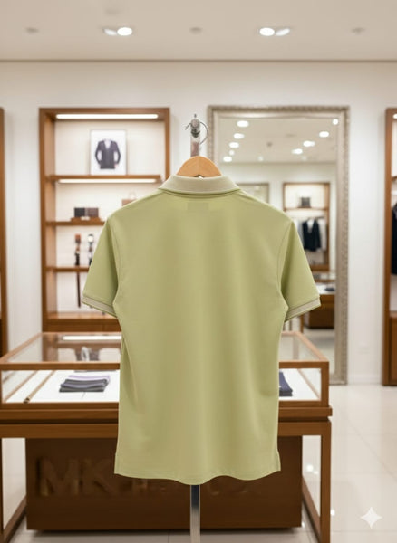 Men’s Premium Light Olive Polo T-Shirt | Smart Casual Classic Fit