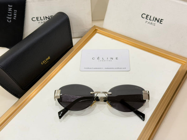 Luxury Minimalist Statement Oval Shape Sunglasses For Women
