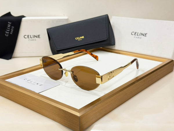 Luxury Minimalist Statement Oval Shape Sunglasses For Women