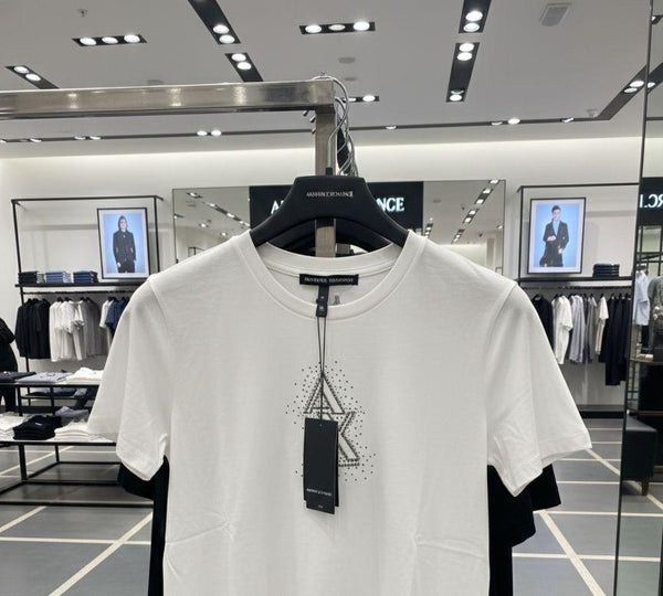 Premium White Embellished  Logo T-Shirt for Women