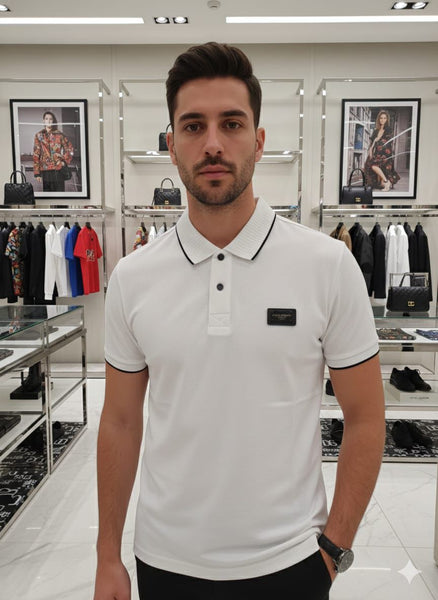 Premium White Polo T-Shirt  Smart Casual Luxury Style