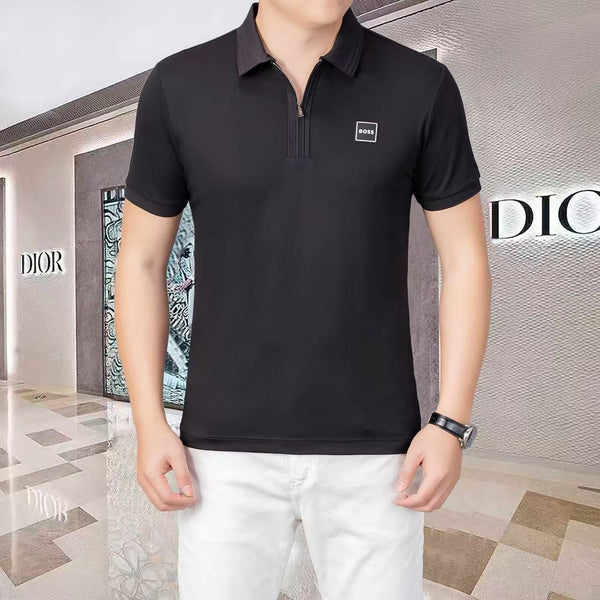 Premium  Zip-Up Polo T-Shirt – Stylish Designer Casual Wear for Men