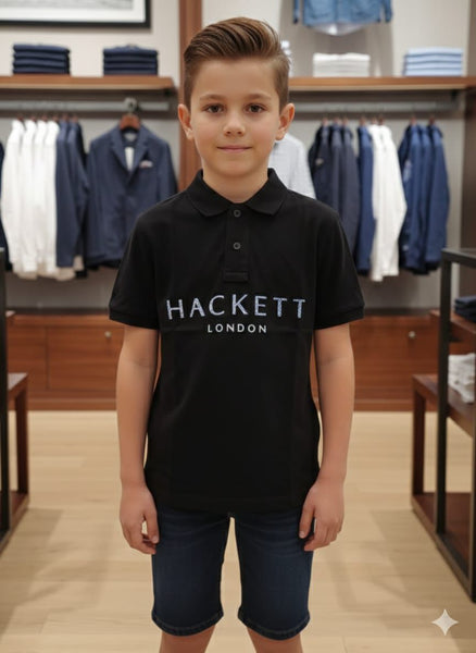 Premium  Kids Black Polo T-Shirt Stylish & Comfortable Casual Wear