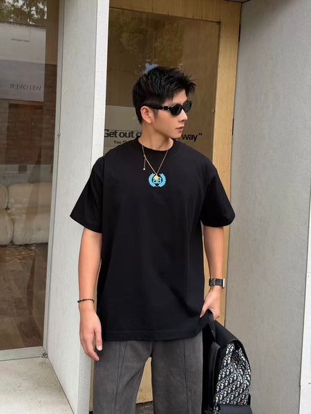 Stylish Black Oversized Printed T-Shirt for Men