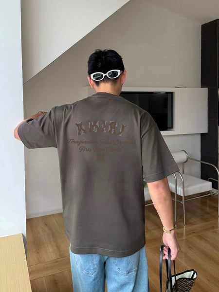 Premium  Brown Minimal Logo T-Shirt  Modern Streetwear Essential