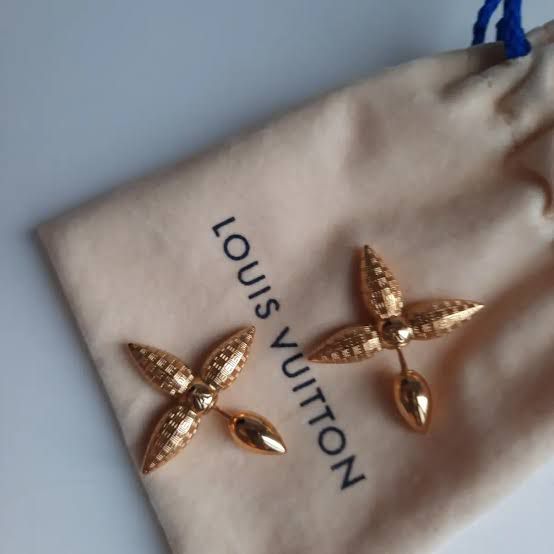 Elegant Gold Plated Floral Designer Drop Earrings for Women