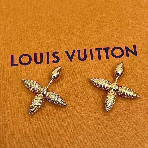 Elegant Gold Plated Floral Designer Drop Earrings for Women