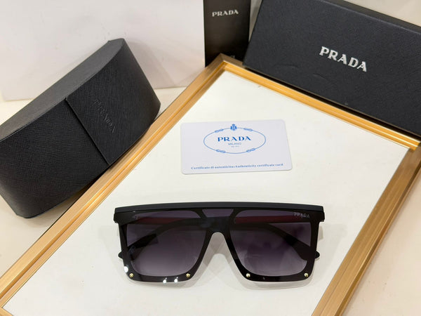 Luxury Black Frame Sunglasses with Signature Side Logo
