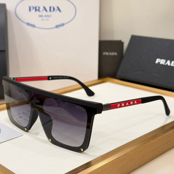 Luxury Black Frame Sunglasses with Signature Side Logo