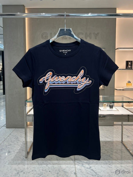 Elegant Women’s Navy Blue Logo T-Shirt
