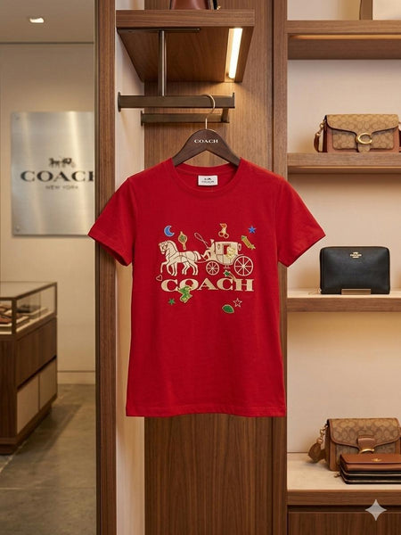 Trendy Red Graphic T-Shirt for Women  Premium Casual Wear with Stylish Print