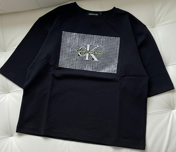 Stylish Women’s  T-Shirt Trendy Sequence Work Tees