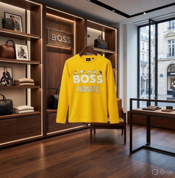 Premium Kids  Yellow Full Sleeve Printed T-Shirt