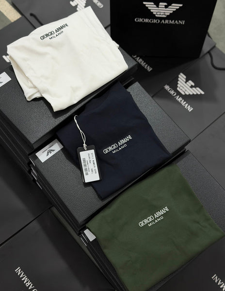 Premium Men’s T-Shirt Classic Solid Tees with Signature Logo