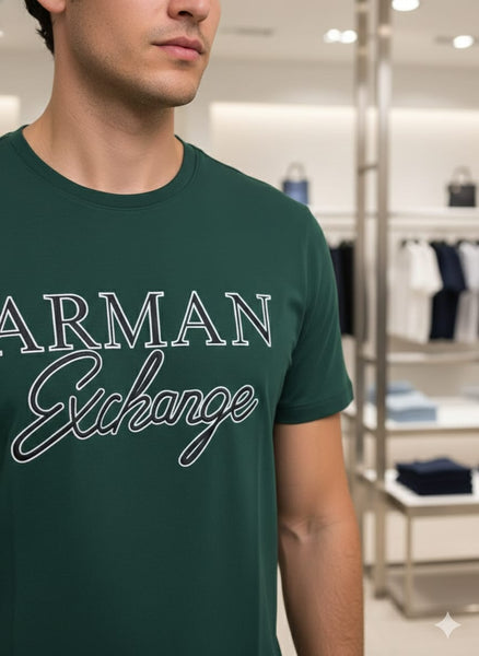 Classic Green Logo T-Shirt for Men  Casual Everyday Comfort