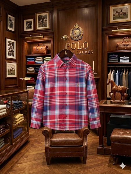 Premium Plaid Button-Down Shirt For Kids