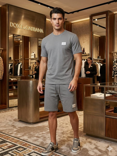 Luxury Grey Textured Regular Fit Co-Ord Set for MeN