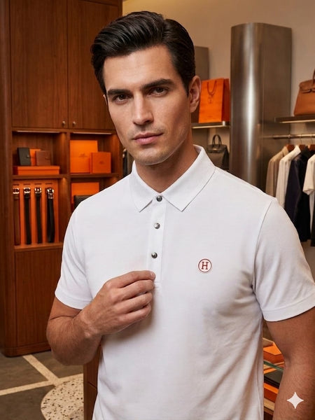 Premium White Polo T-Shirt for Men