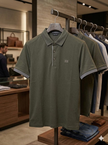 Premium Olive Green Polo T-Shirt for Men Classic Casual Wear