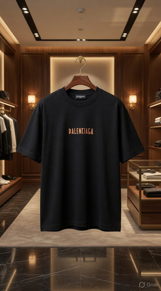 Premium Black Oversized Embroidered T-Shirt for Men