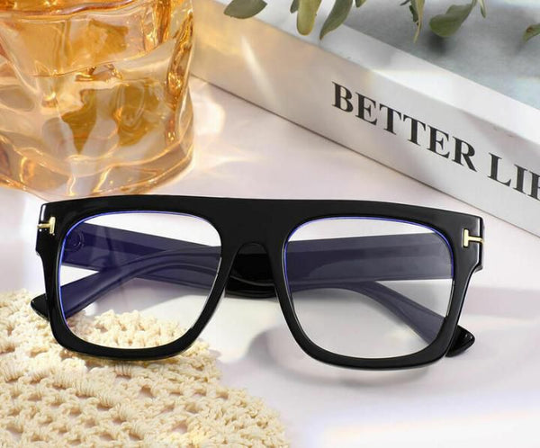 Premium Black Square Transparent Eyeglasses Frame for Men & Women