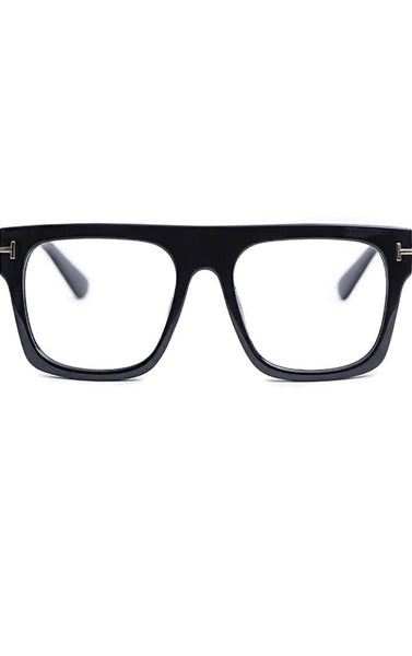 Premium Black Square Transparent Eyeglasses Frame for Men & Women
