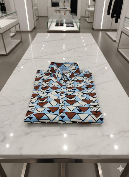Trendy Geometric Print Premium Casual Shirt for Men