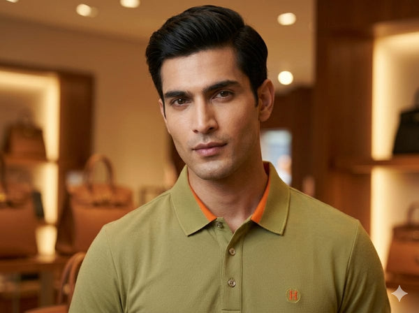 Men’s Polo T-Shirt Contrast Trim Premium Short Sleeve Style