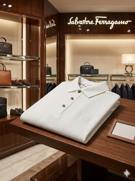 Premium Classic White Polo T-Shirt Clean & Elegant Style