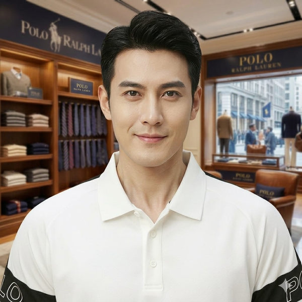 Premium White Polo Collar Casual T-Shirt for Men