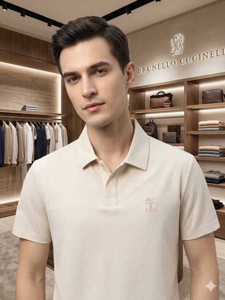 Men’s Premium Textured Polo T-Shirt Classic Collar Half Sleeve Regular Fit Polo Shirt