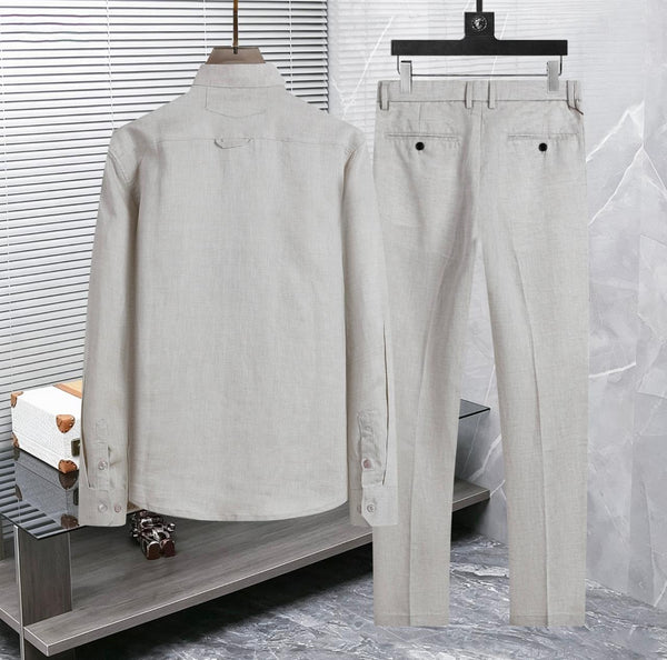 Elegant  Linen Shirt & Trouser Co-Ord Set for Men
