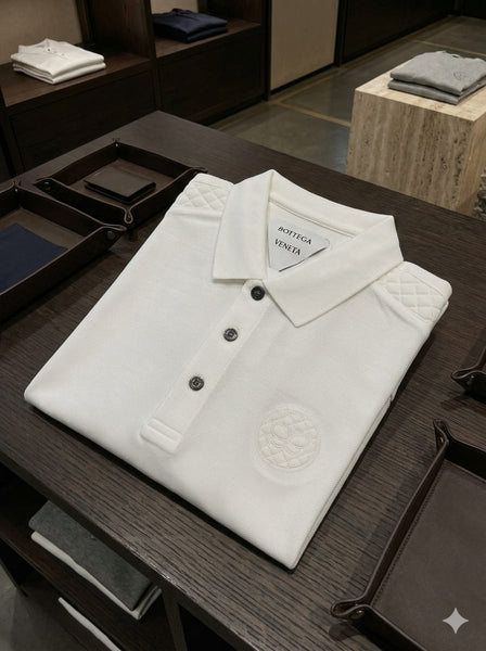 Premium White Polo T-Shirt for Men  Luxury Casual Edition