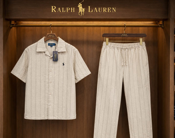 Premium Cream  Striped Casual Shirt and Trouser Co-Ord Set