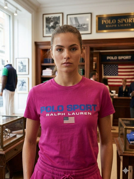Polo Sport Premium Pink T-Shirt and Track Pants Set