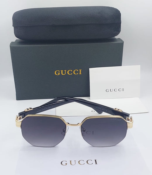 Premium Geometric Sunglasses – Luxury Frame with Gradient Lenses