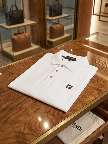 Men’s Premium White Polo T-Shirt – Classic Collar Cotton Casual Tee
