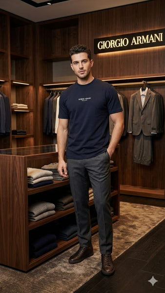 Luxury Regular Fit Crew Neck Casual Tee